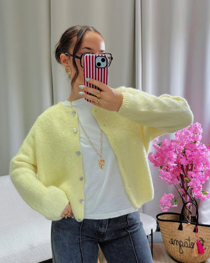 Cardigan COZY jaune