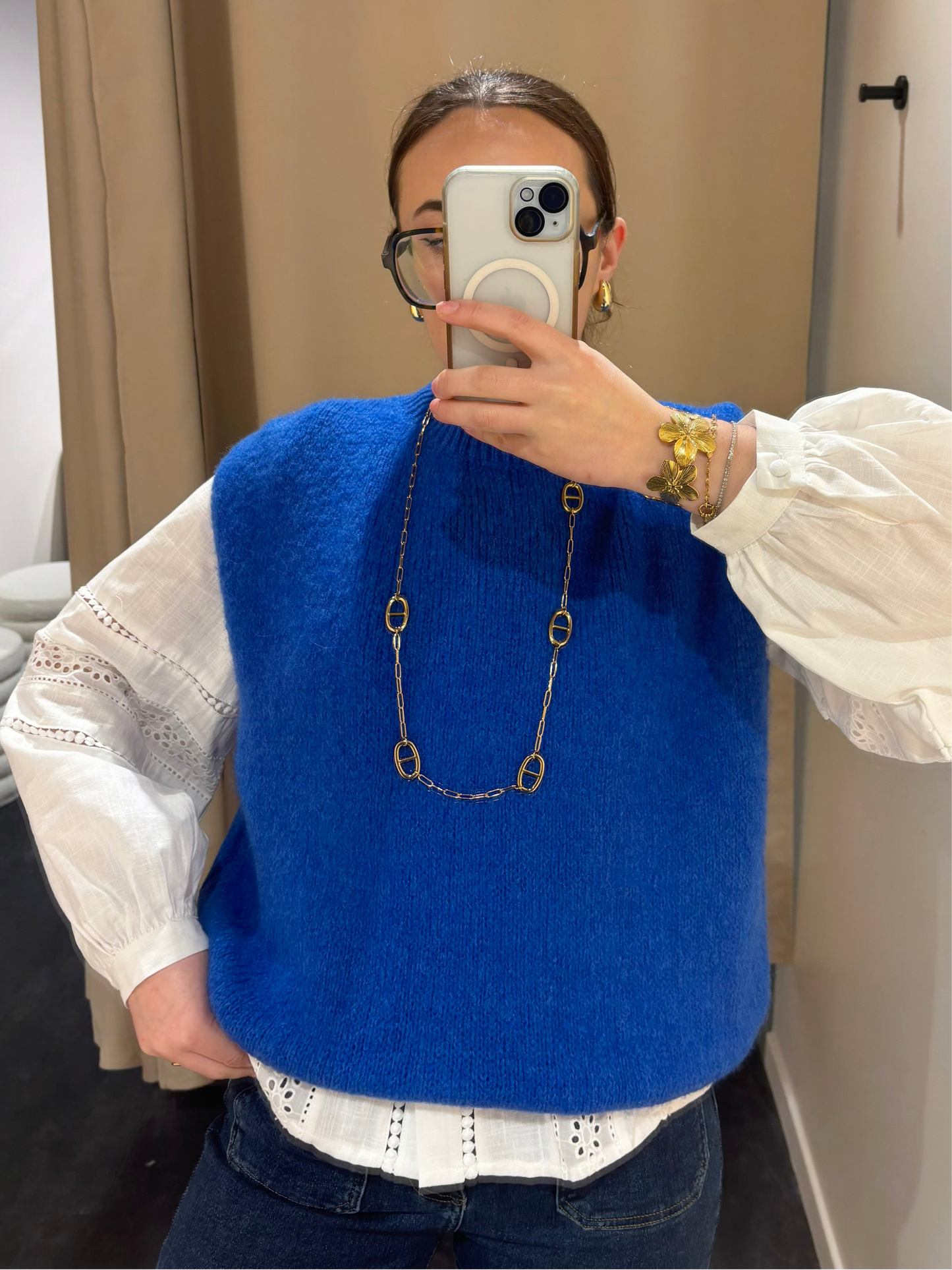 Pull LIVIA bleu électrique