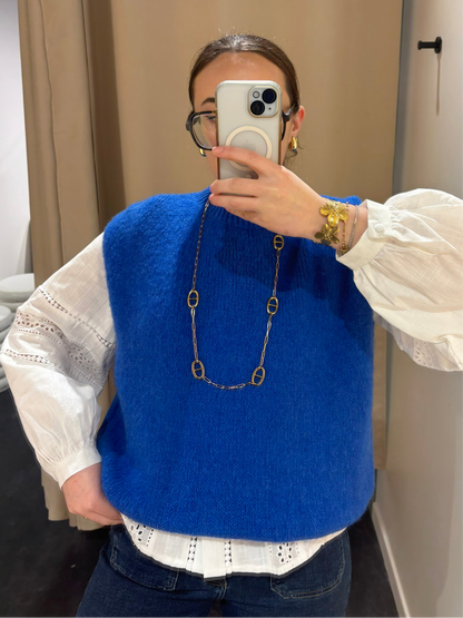 Pull LIVIA bleu électrique