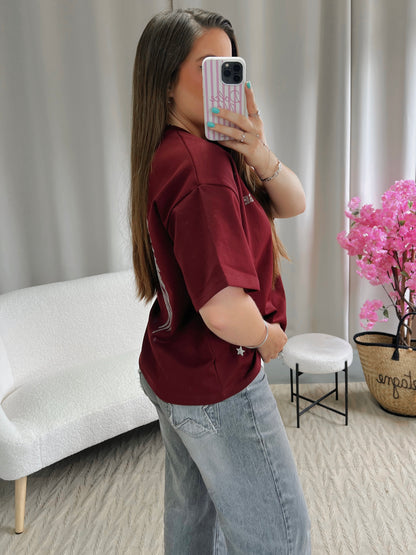 T-shirt ANGEL bordeaux
