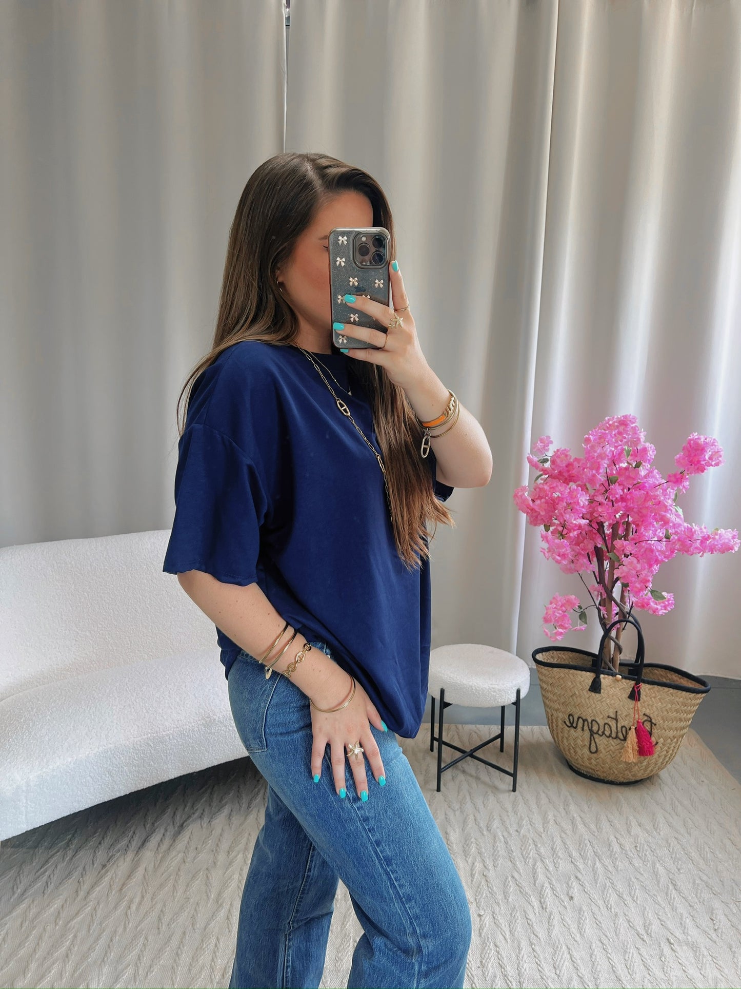 T-shirt CŒUR bleu marine