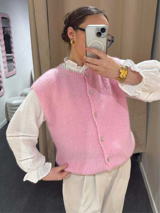 Gilet MINA rose