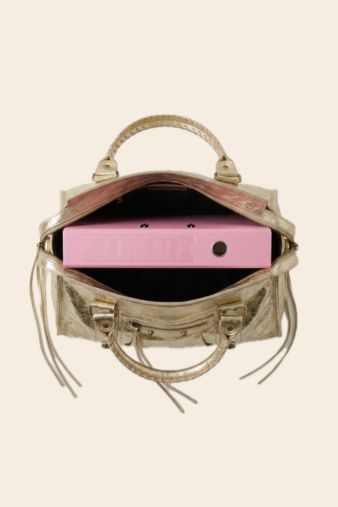 Sac PANAM cuir doré GRAND modèle