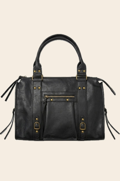 Sac MONACO noir brossé synthétique