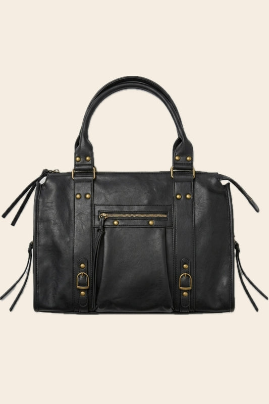 Sac MONACO noir brossé synthétique