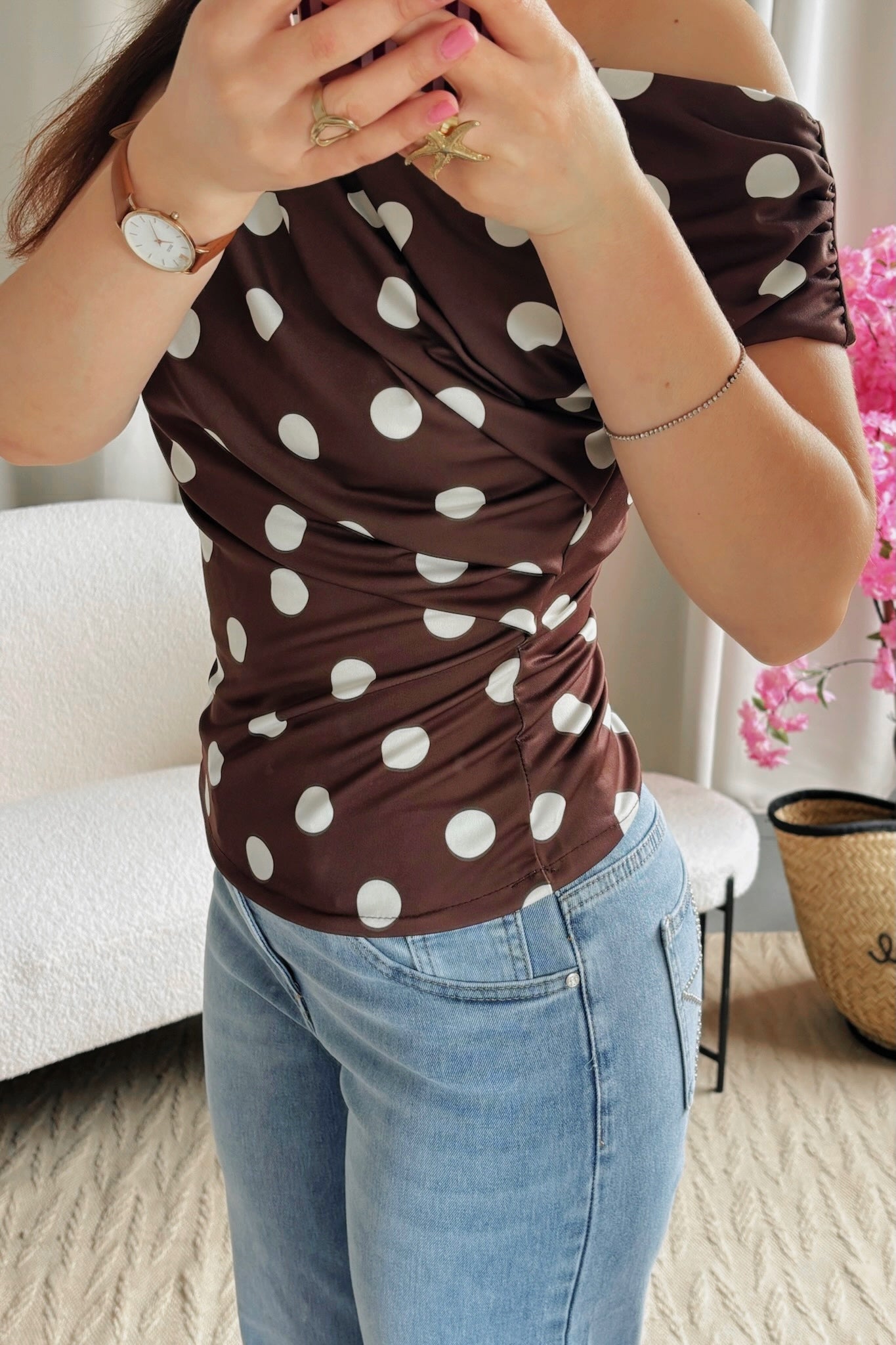 Top LUNA marron