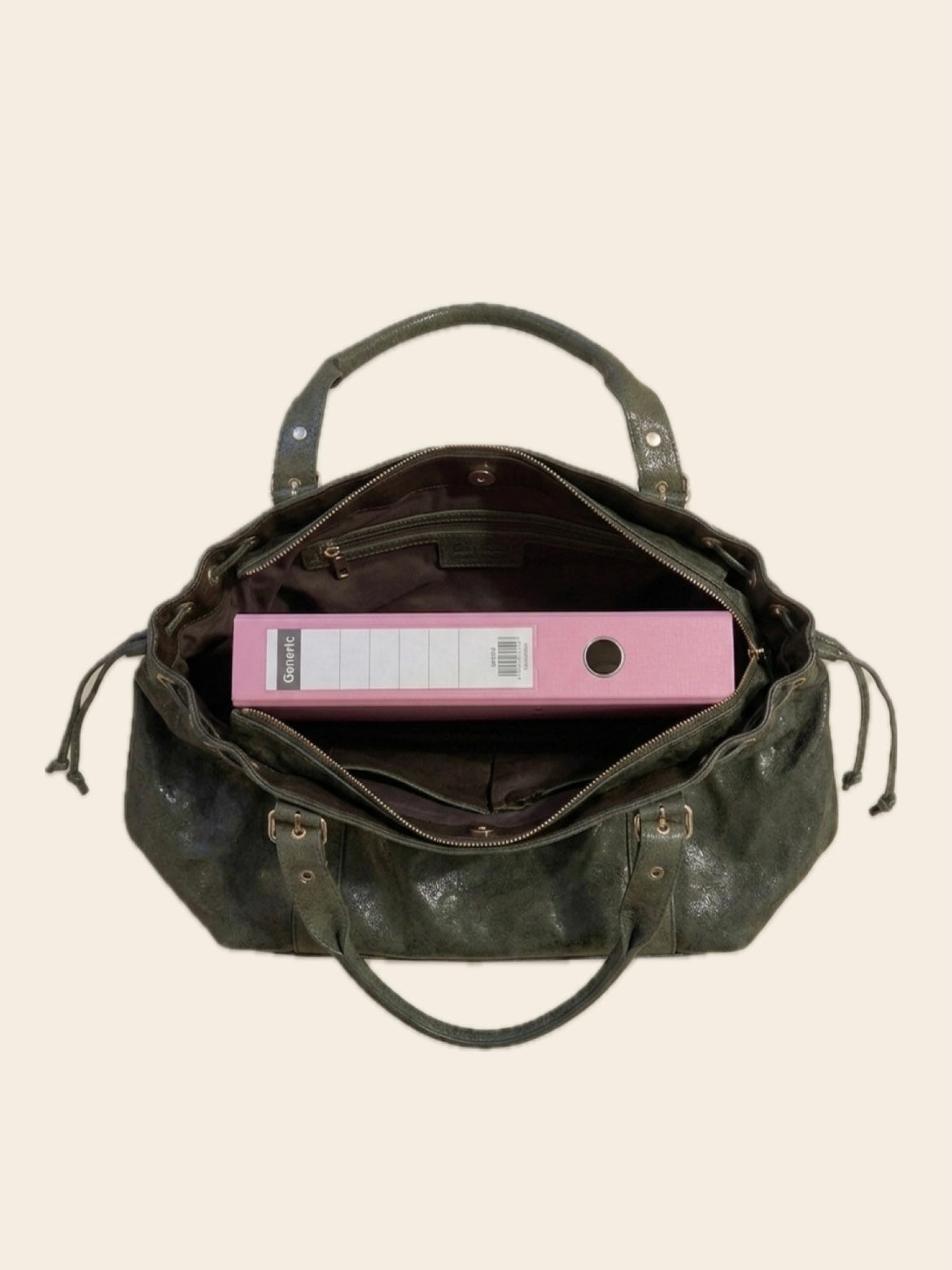 Sac BROOKLYN kaki irisé synthétique