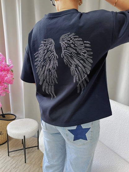 T-shirt ANGEL bleu marine