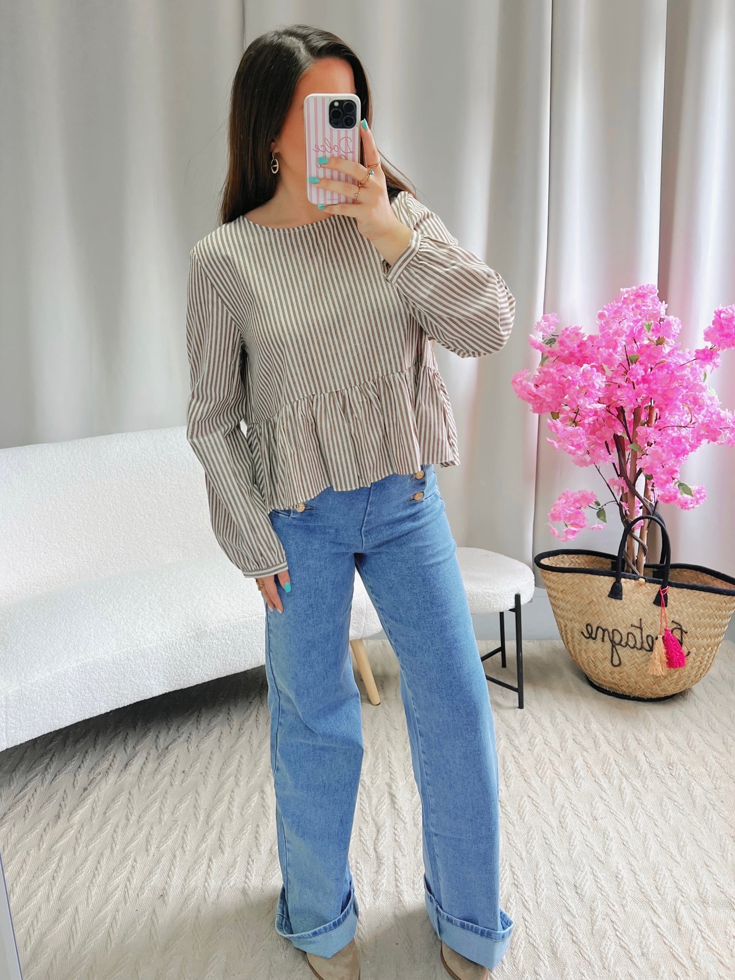 Blouse CHARLOTTE marron