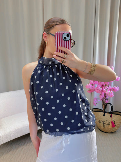 Top LOLLY bleu marine