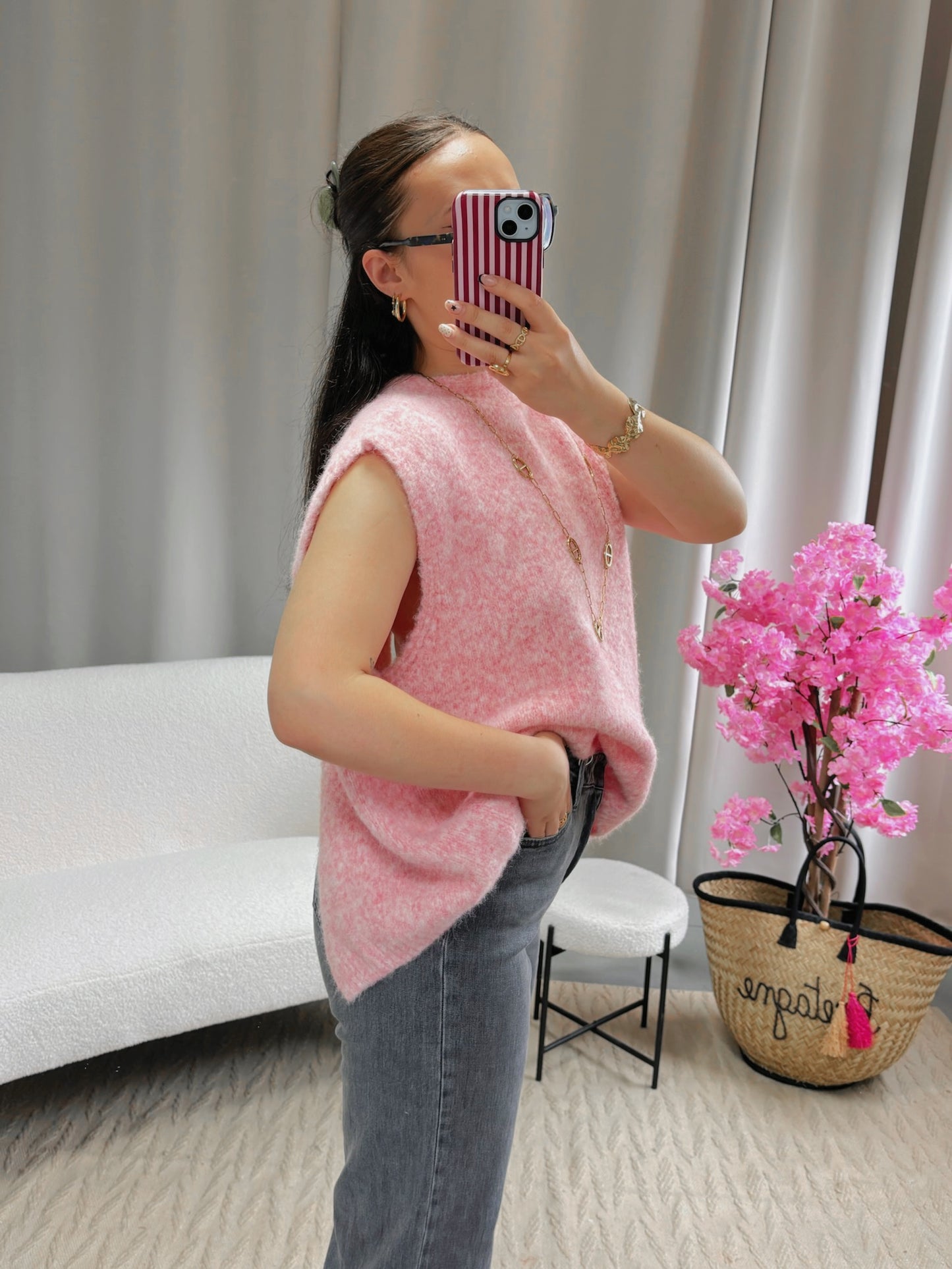 Pull dos nu SIENNA rose