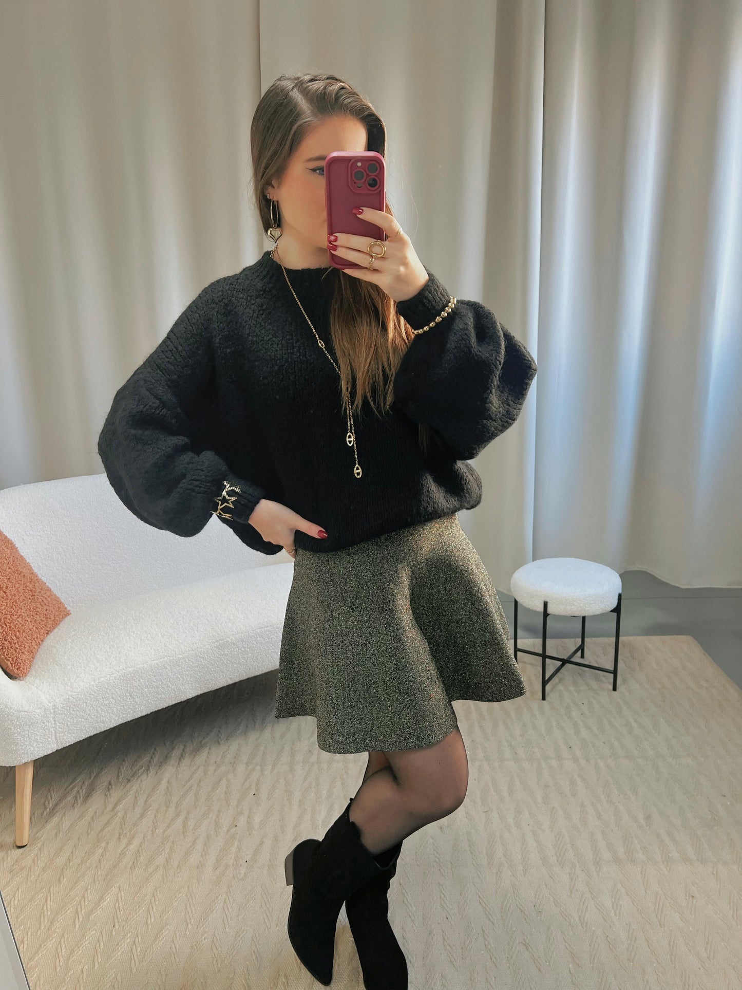Jupe GLAM pailletée doré