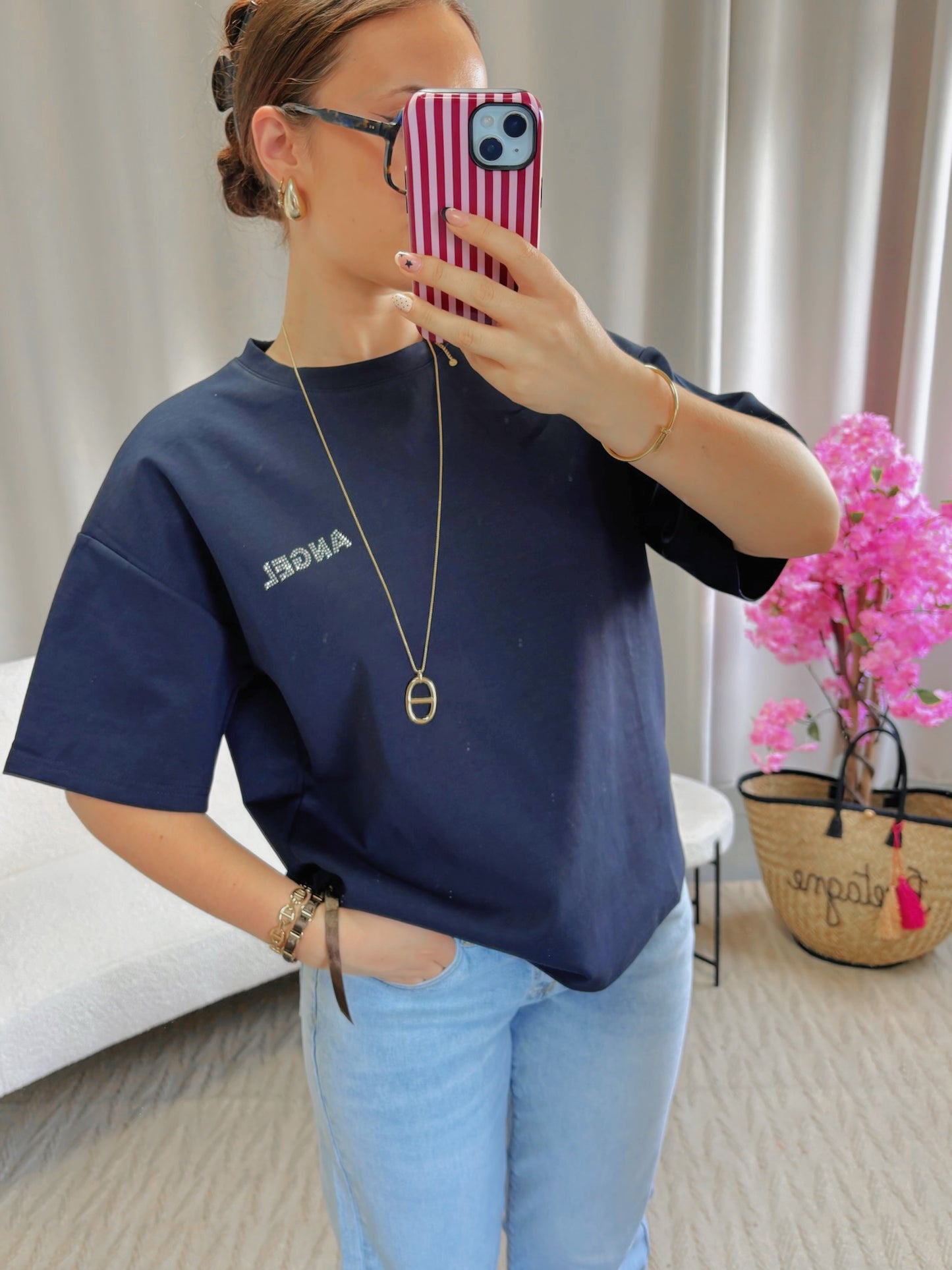 T-shirt ANGEL bleu marine