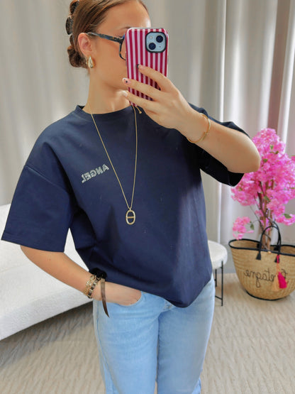 T-shirt ANGEL bleu marine