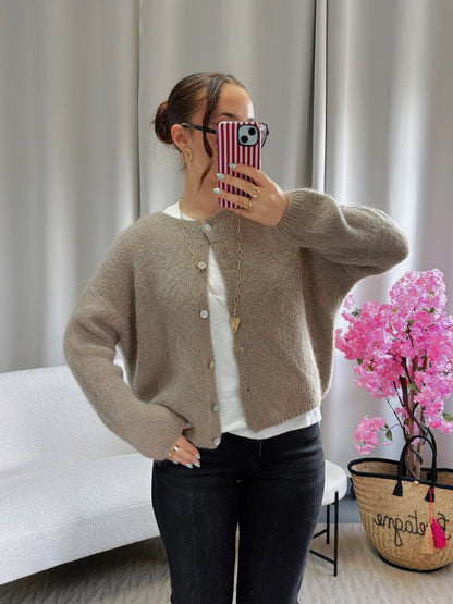 Cardigan COZY taupe