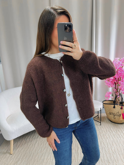 Cardigan COZY marron