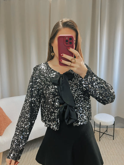 Top STARS noir argent