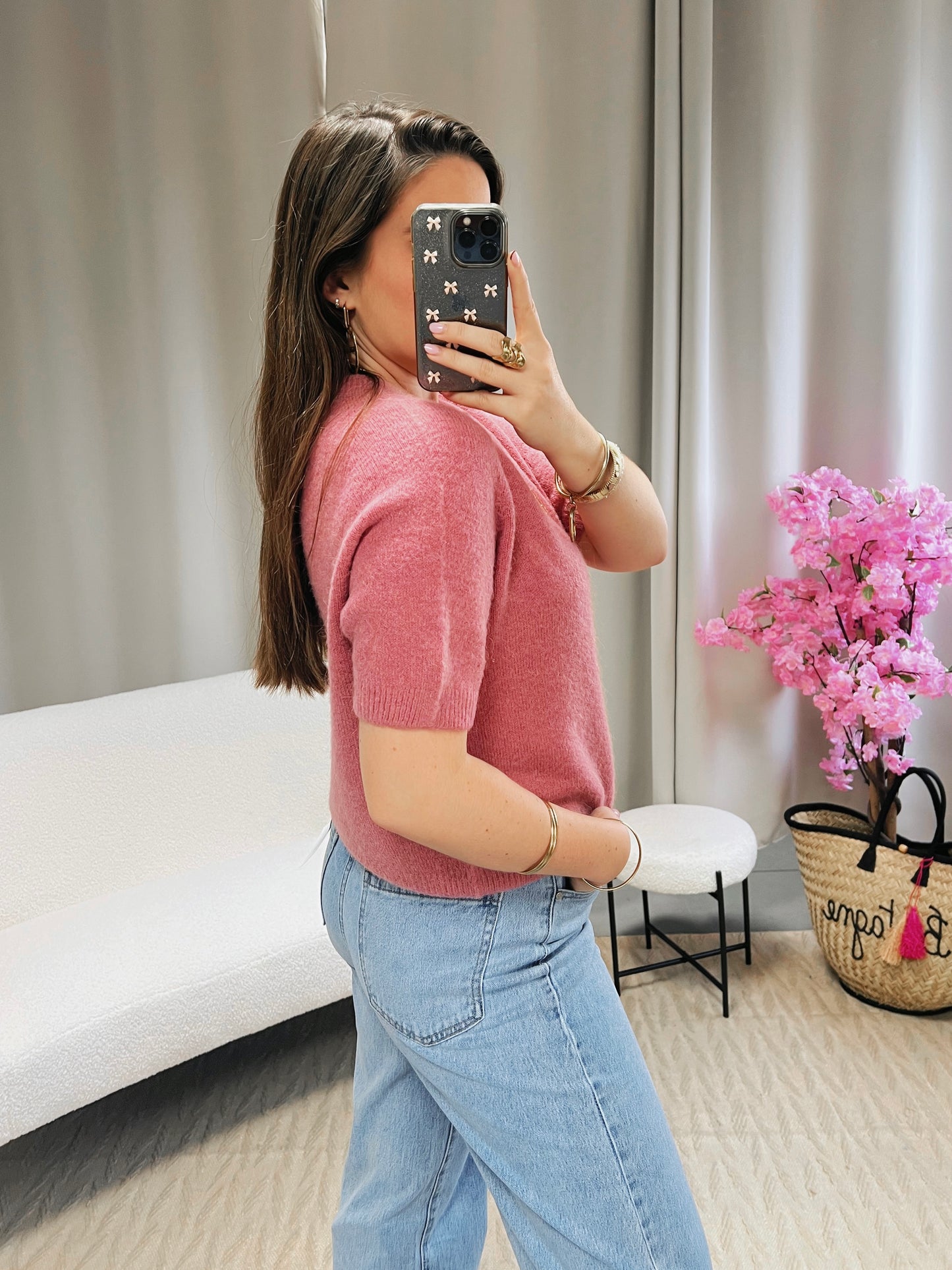 Pull MAËLYS vieux rose