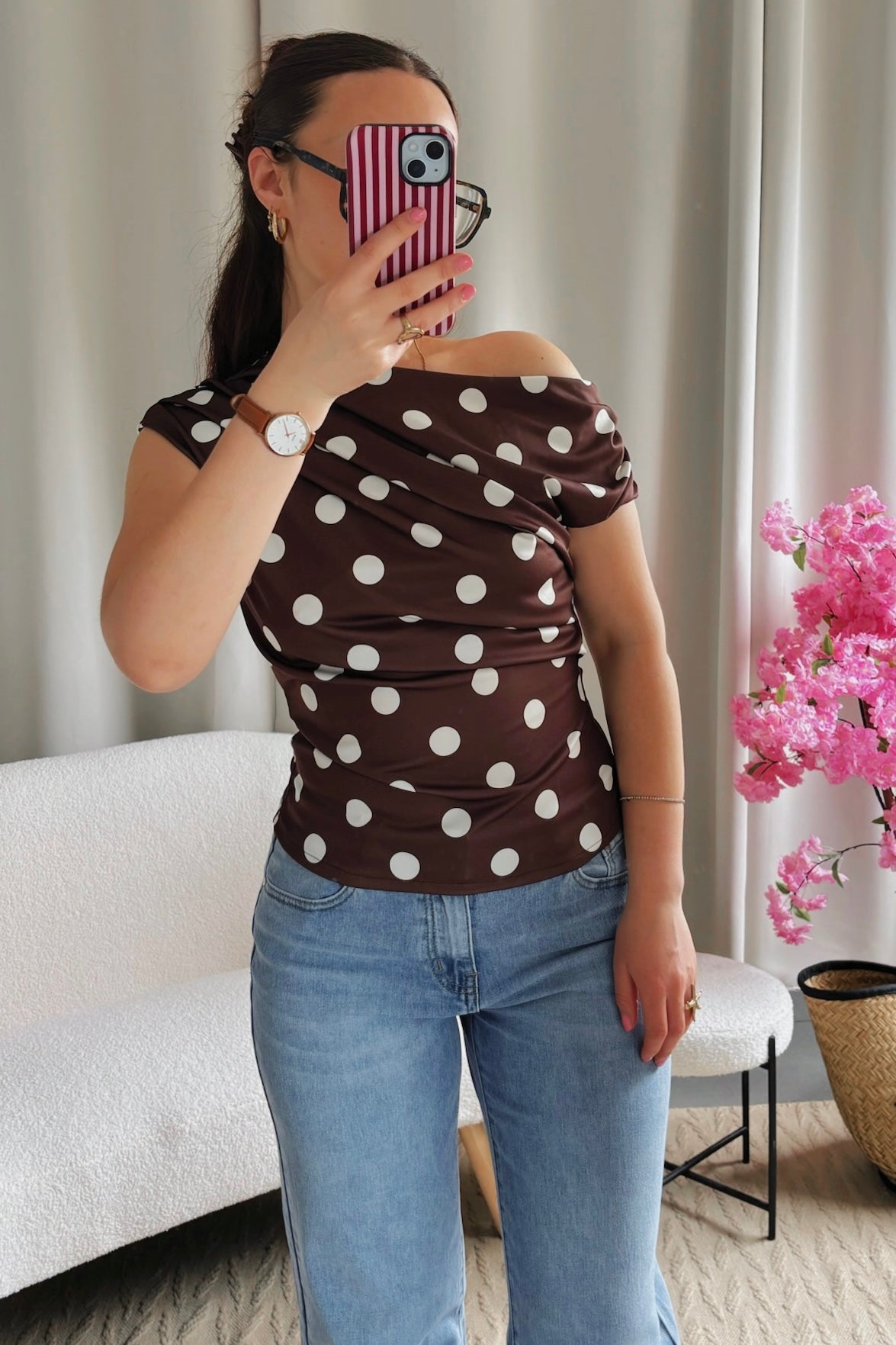 Top LUNA marron
