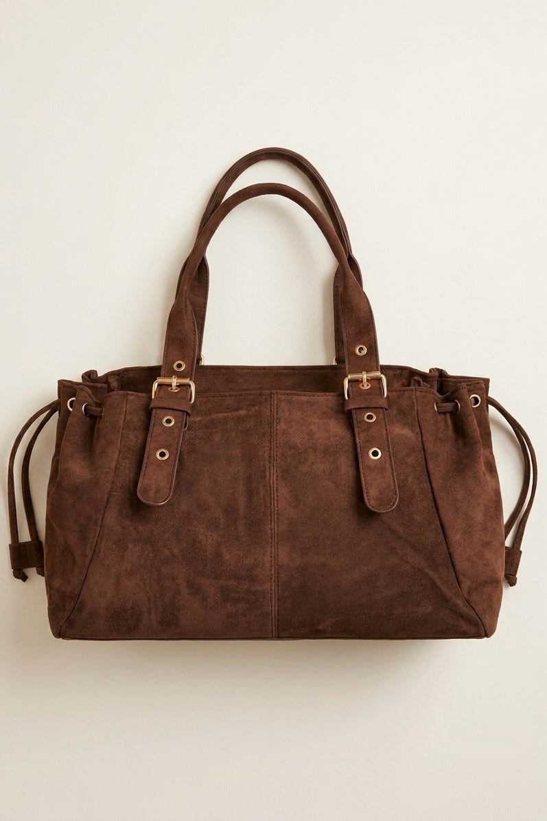 Sac BOSTON chocolat en suédine