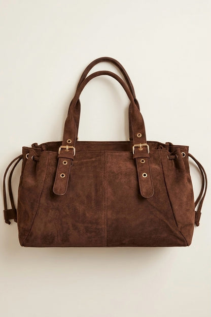Sac BOSTON chocolat en suédine