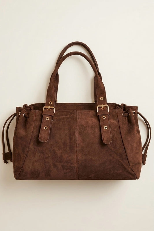 Sac BOSTON chocolat en suédine