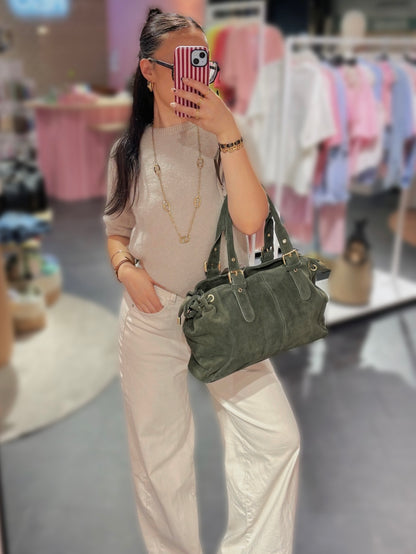 Sac GEREL daim kaki GRAND modèle