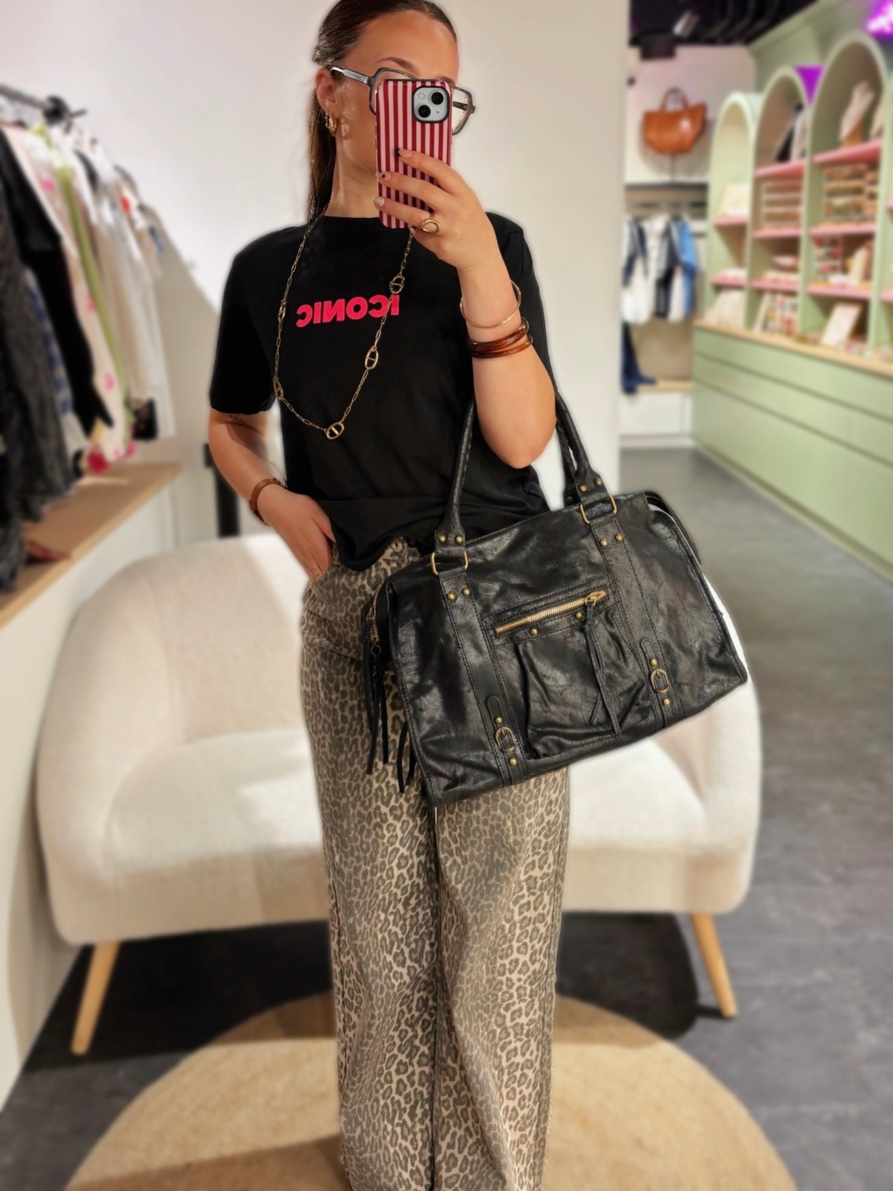 Sac PANAM noir brossé GRAND modèle