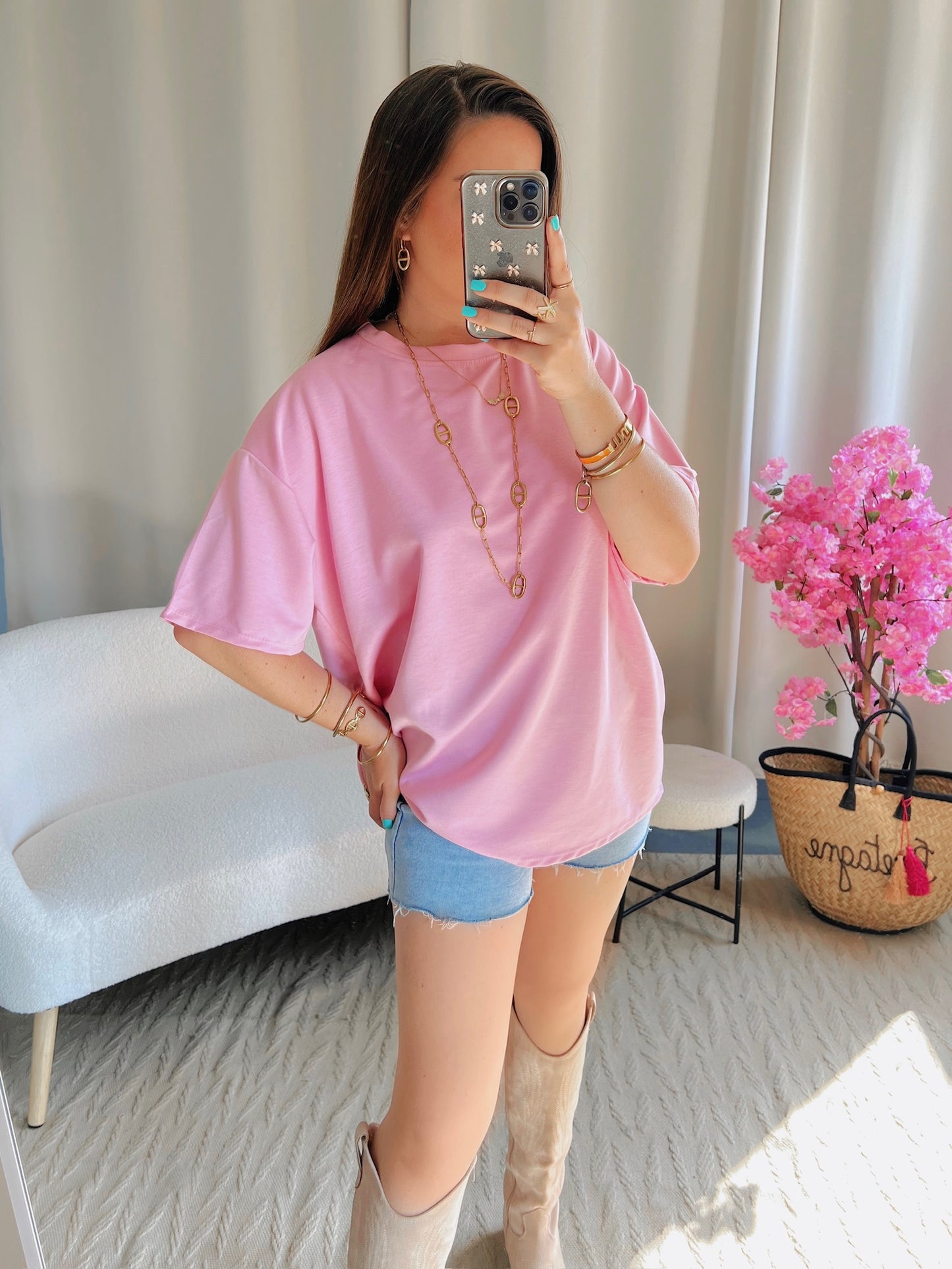 T-shirt CŒUR rose