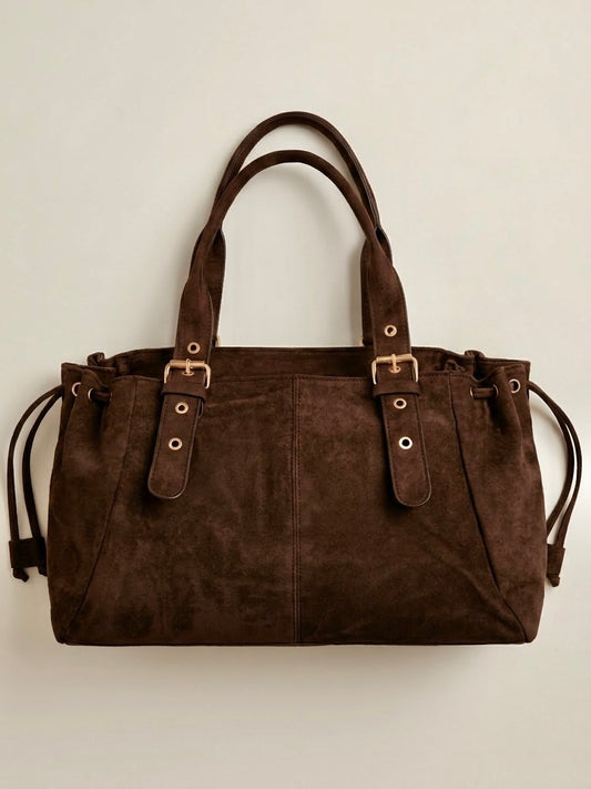 Sac BOSTON chocolat en suédine