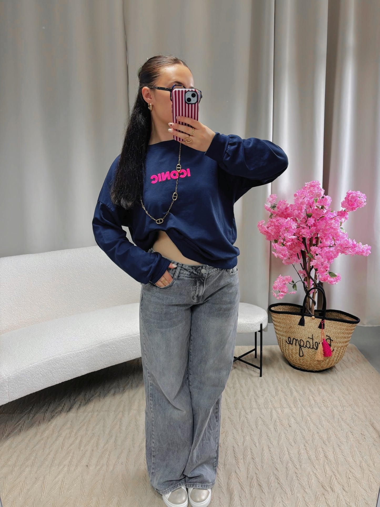 Sweat ICONIC bleu marine