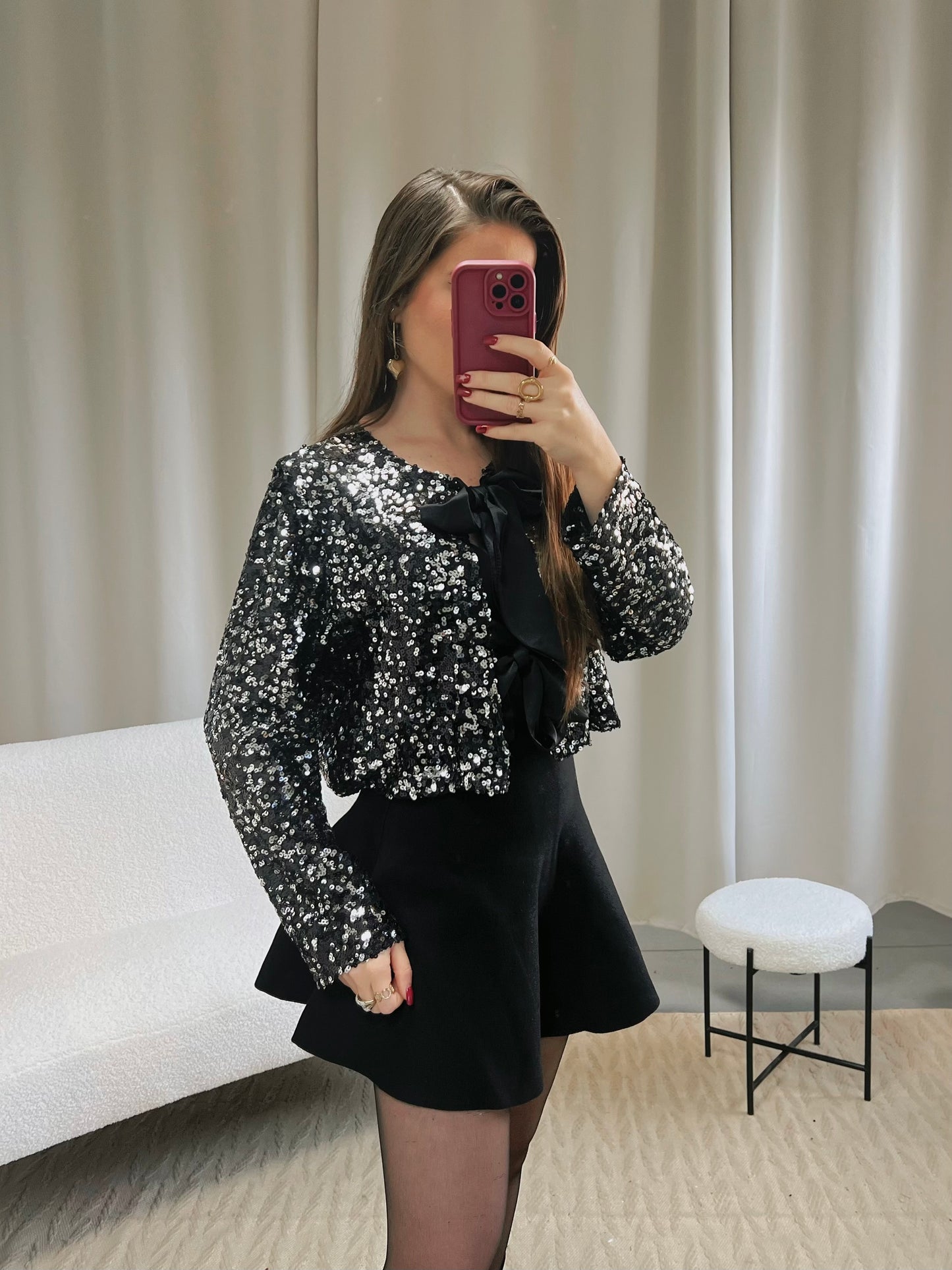 Top STARS noir argent