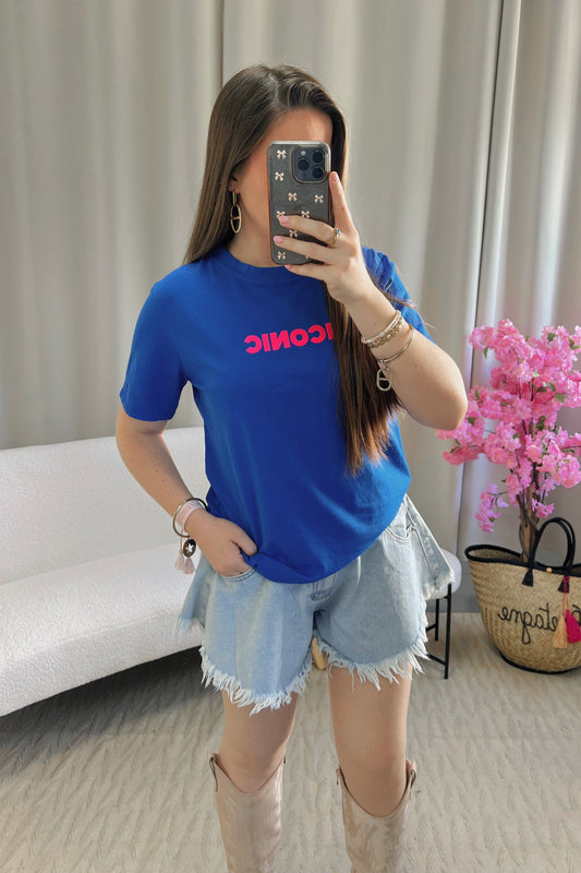 T-shirt ICONIC bleu électrique