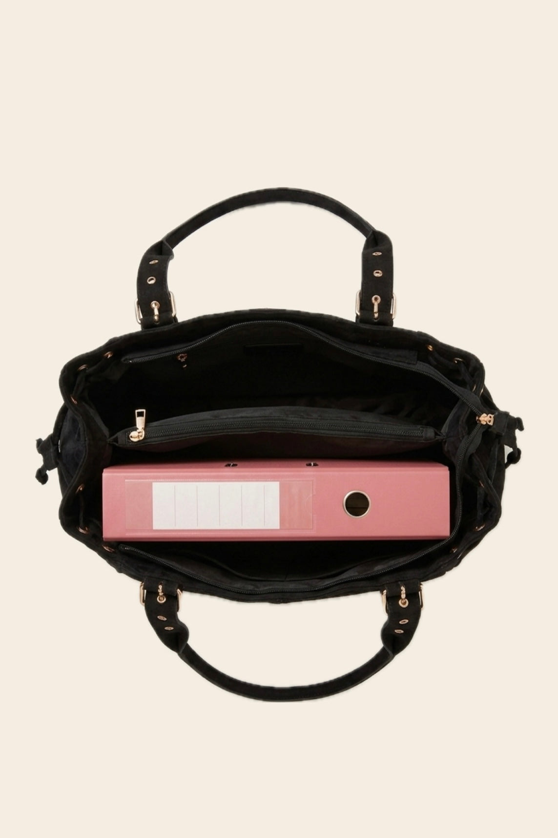 Sac BOSTON noir en suédine