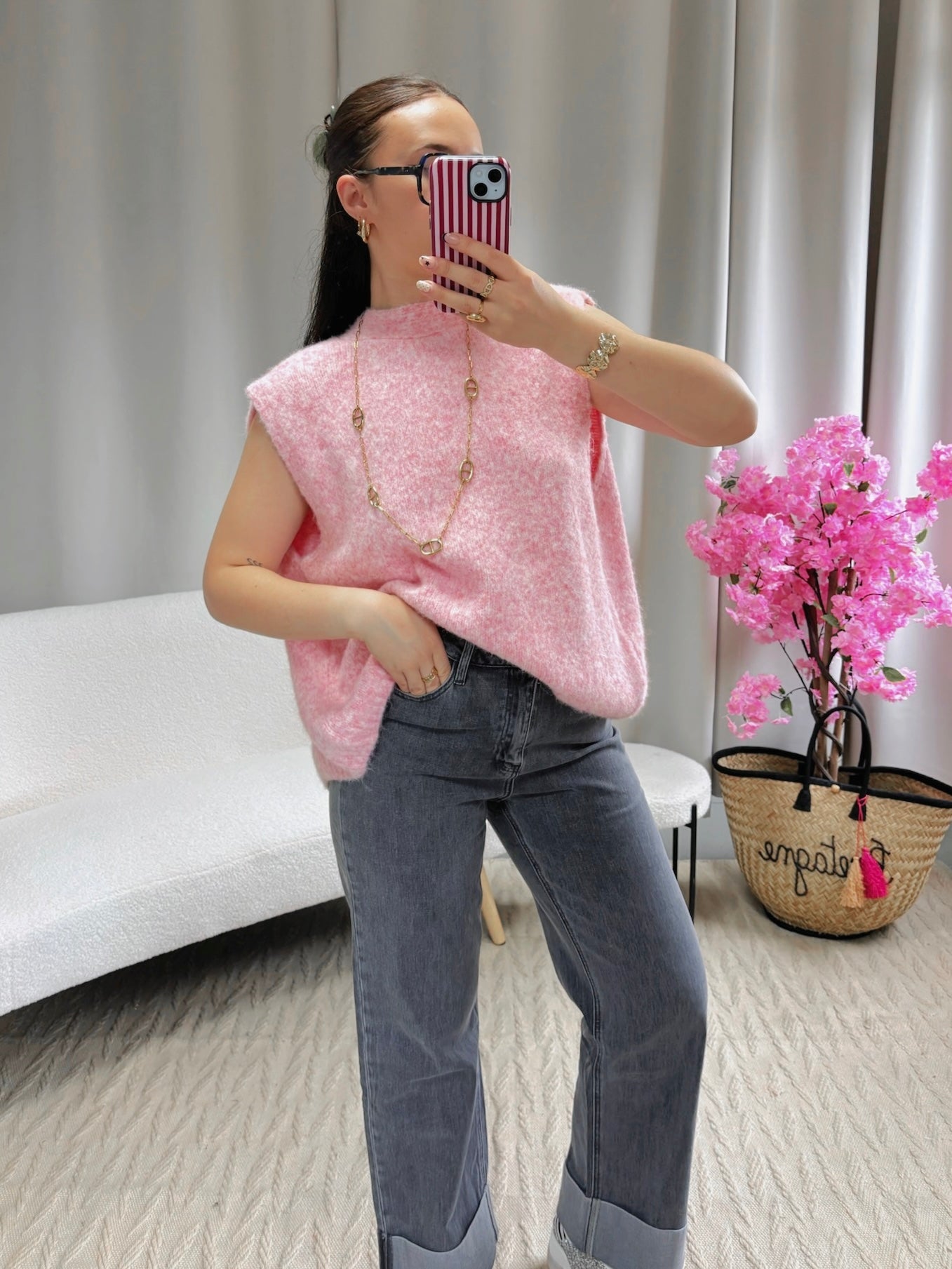 Pull dos nu SIENNA rose