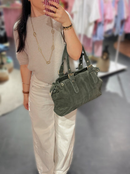 Sac GEREL daim kaki GRAND modèle