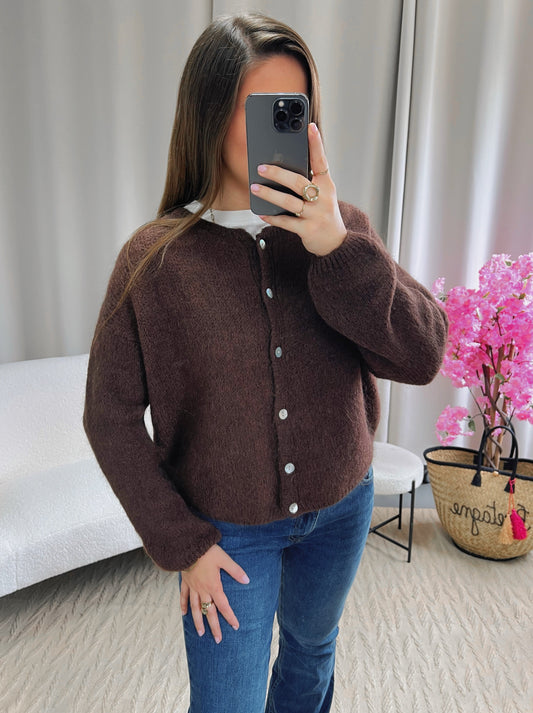 Cardigan COZY marron