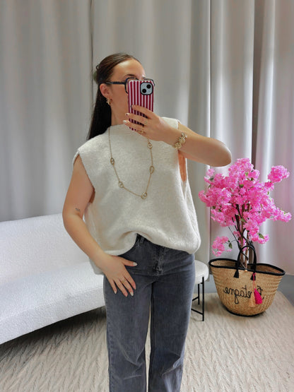 Pull dos nu SIENNA beige