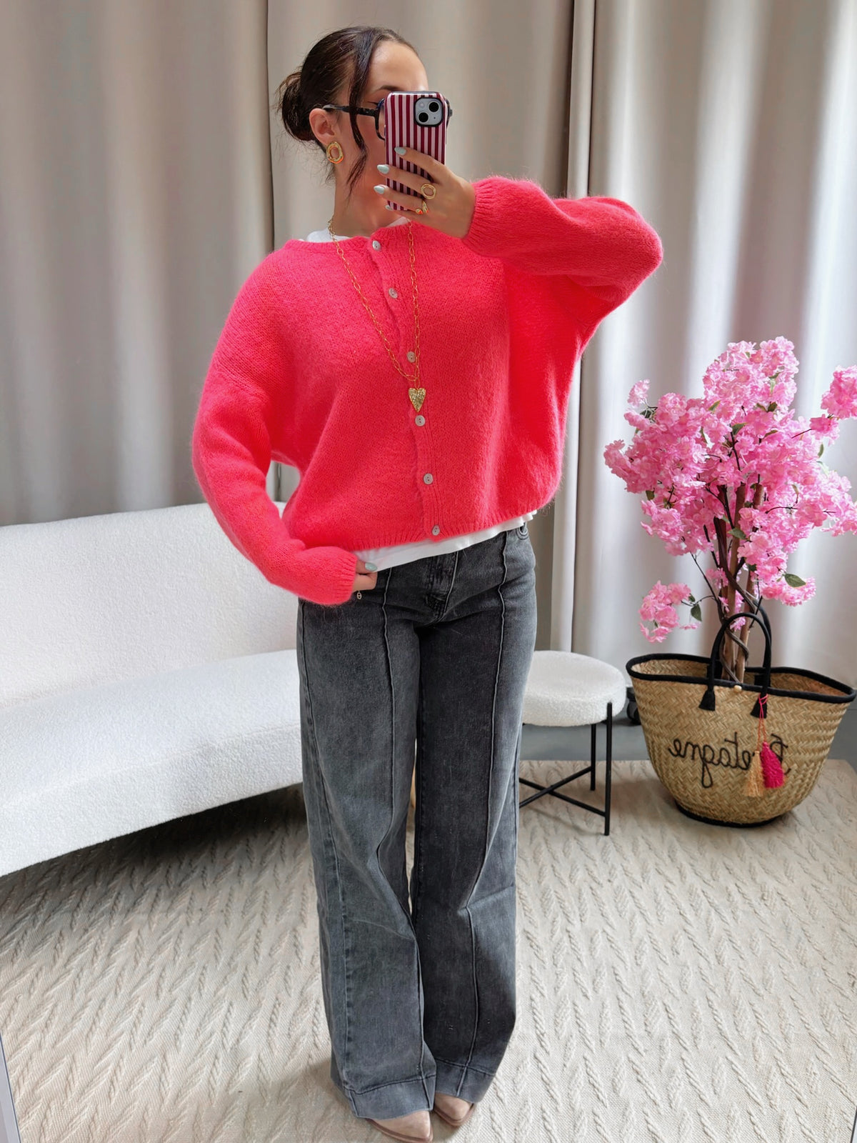 Cardigan COZY corail