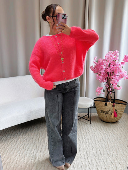 Cardigan COZY corail