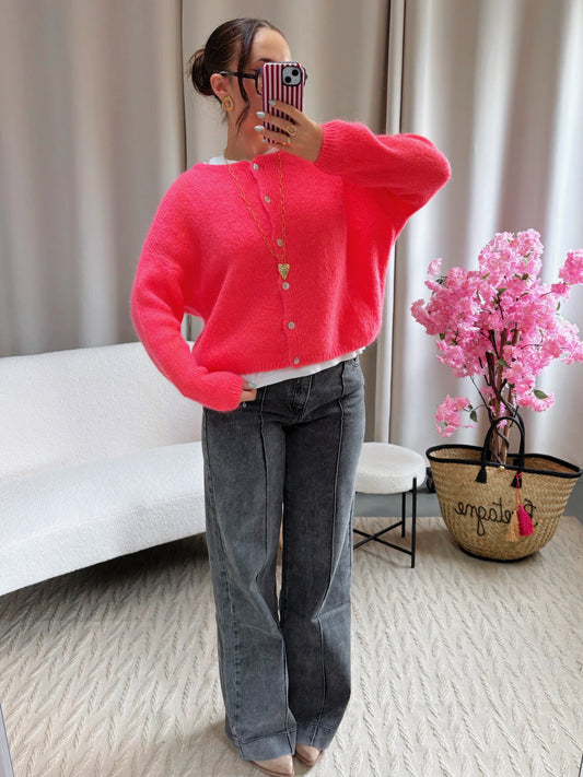 Cardigan COZY corail