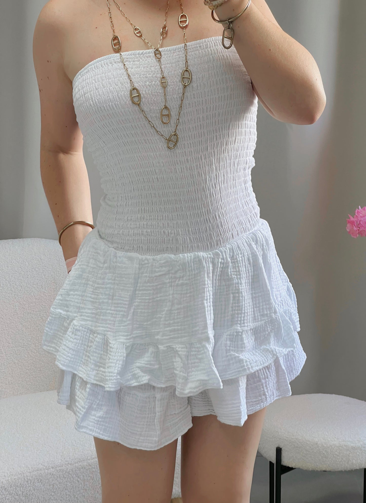 Combi short VITA blanche
