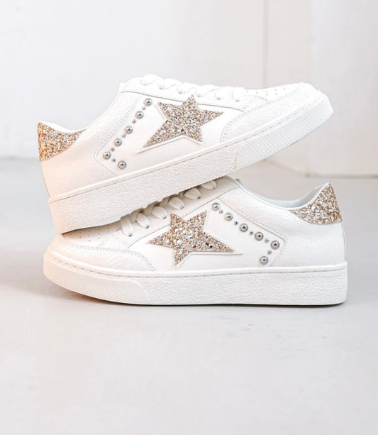 Baskets STELLA clous dorés