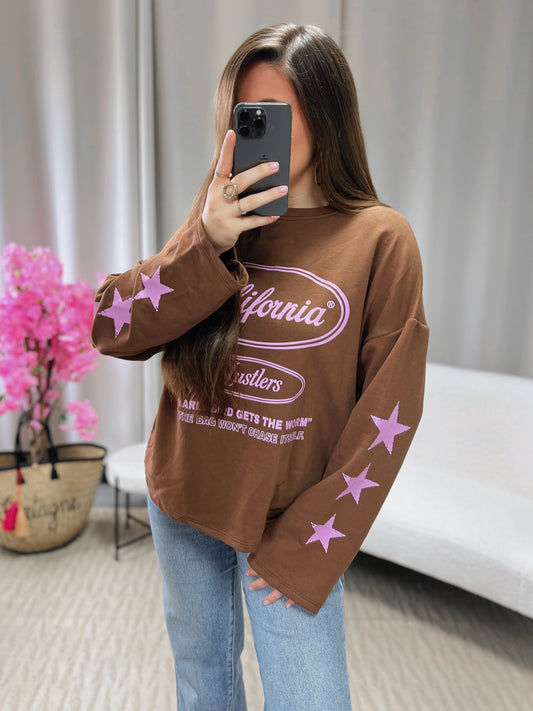 T-shirt CALIFORNIA marron