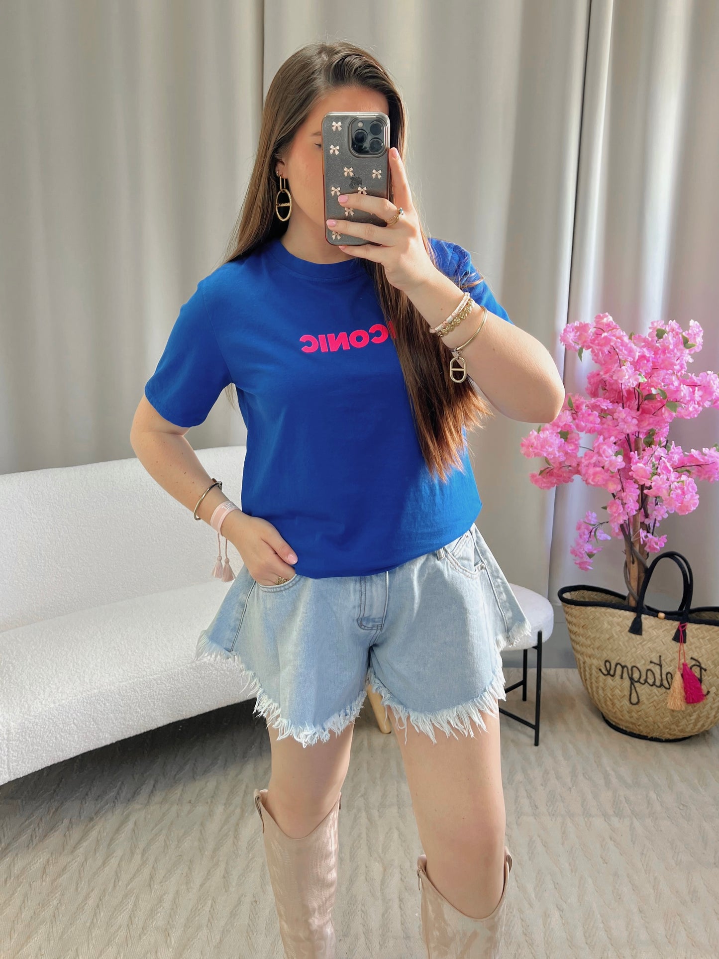 T-shirt ICONIC bleu électrique