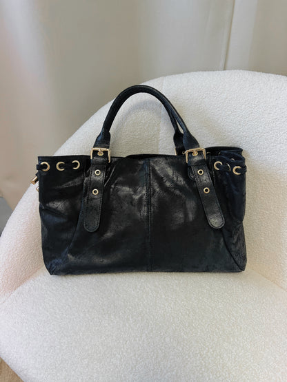 Sac GEREL noir brossé grand modèle