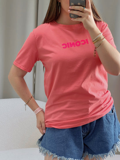 T-shirt ICONIC corail