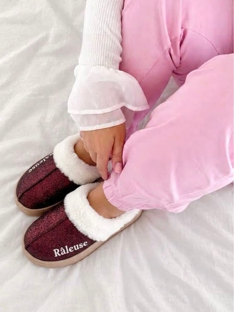 Chaussons à paillettes Râleuse