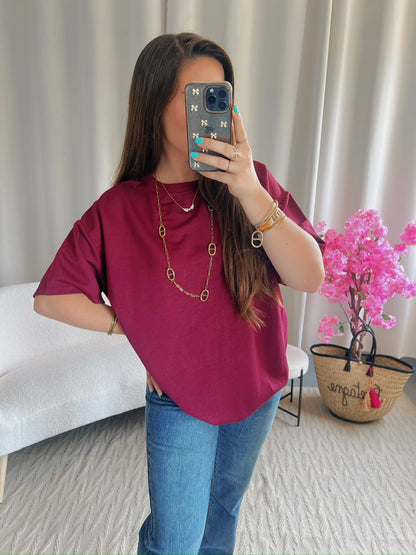 T-shirt CŒUR bordeaux
