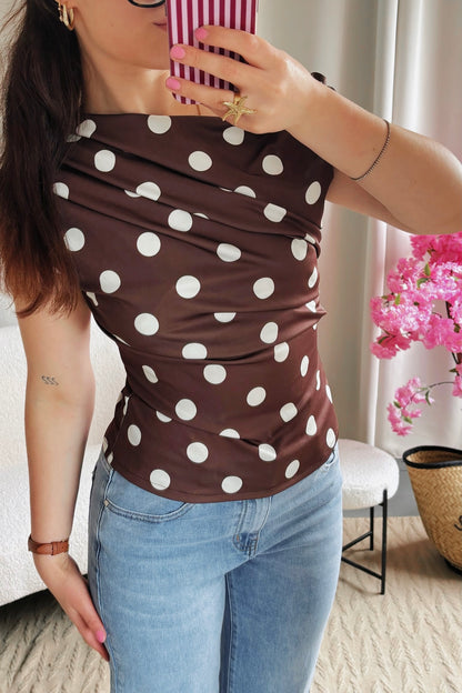 Top LUNA marron